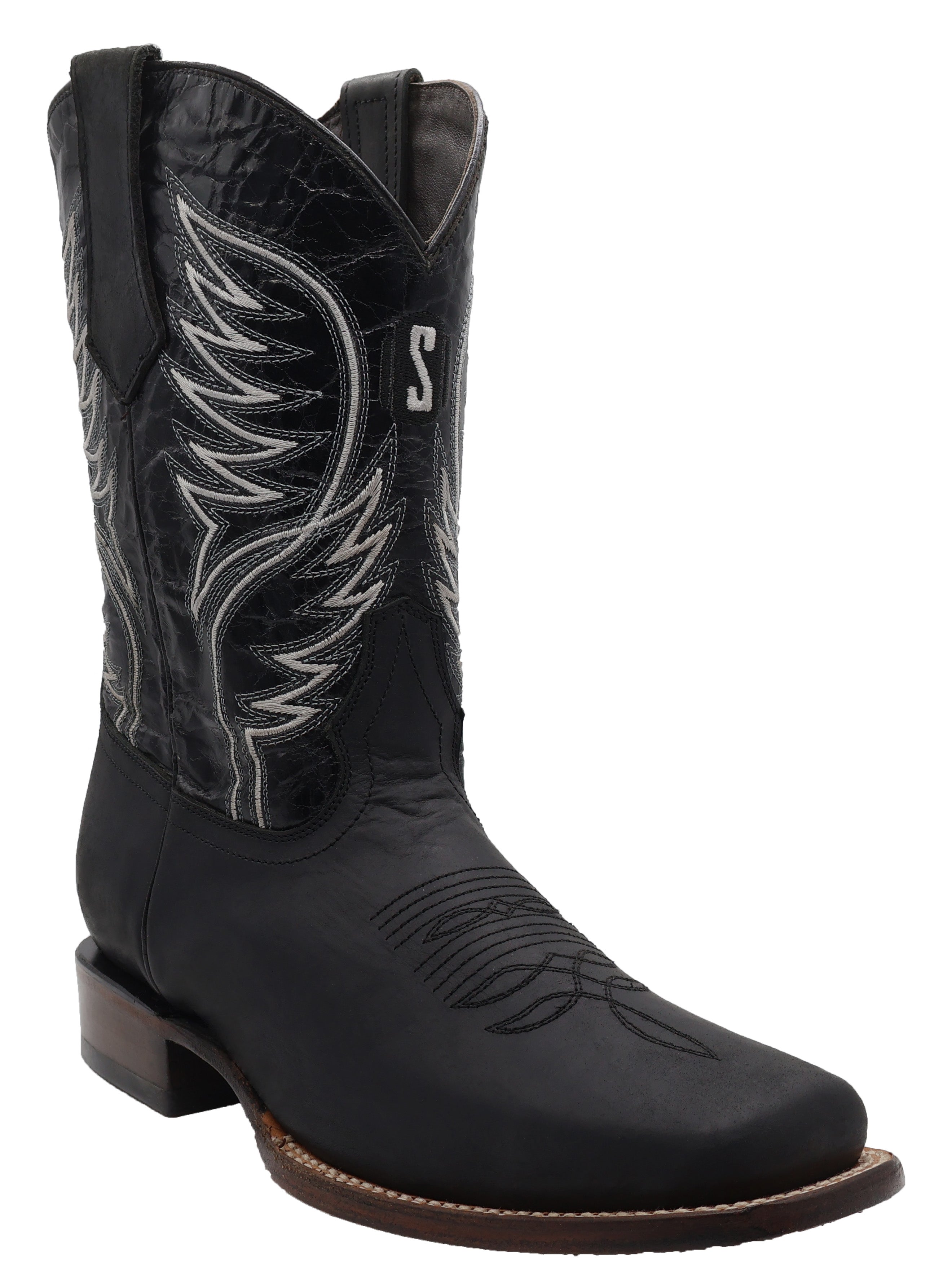 Silverton® All Leather Square-Toe Boots (Black) – Western Bargain Silverton® All Leather Square-Toe Boots (Black) – Western Bargain
