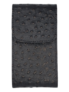 Silverton All Leather Ostrich Print Cell Holster (Black)