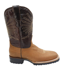 Load image into Gallery viewer, Silverton Mount Rainier Genuine Leather Wide Square Toe Boots (Tobacco)