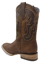 Load image into Gallery viewer, Silverton Ranch All Leather Square-Toe Boots (Brown)