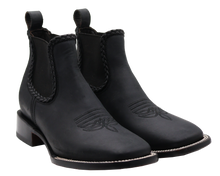 Load image into Gallery viewer, Silverton Ellie All Leather Square Toe Short Boots (Black)