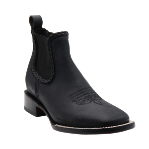 Silverton Ellie All Leather Square Toe Short Boots (Black)