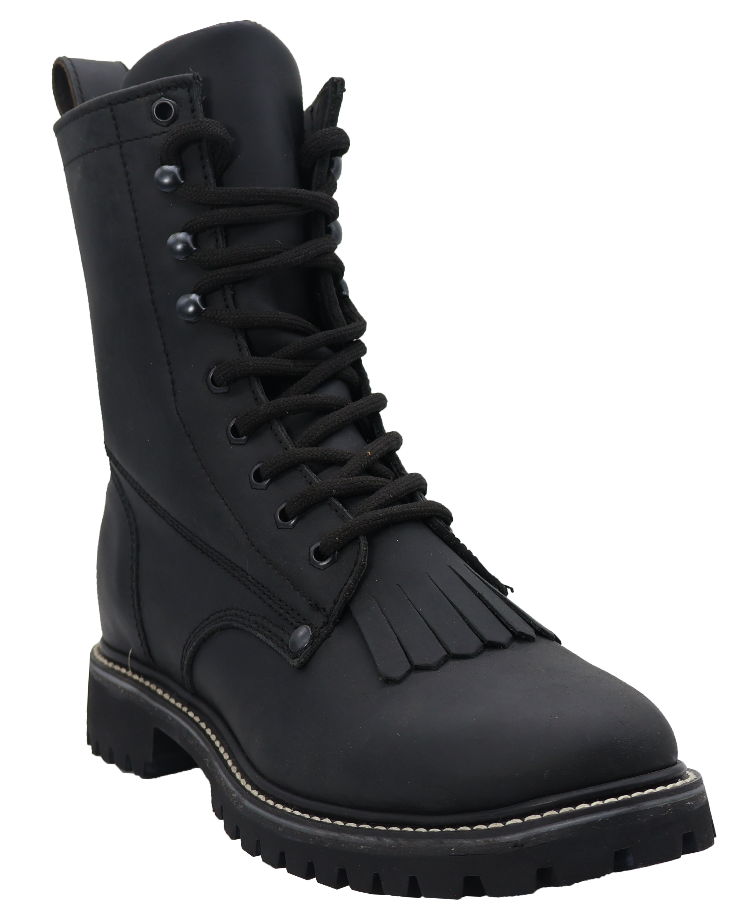 Silverton Lacer 8 All Leather Round Toe Work Boots (Black