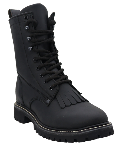 Silverton Lacer 8 All Leather Round Toe Work Boots (Black)