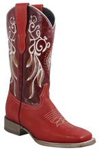 Load image into Gallery viewer, Silverton Mary All Leather Wide Square Toe Boots (Red)