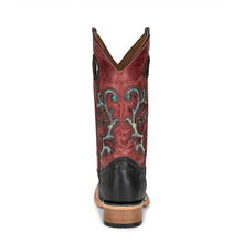 Load image into Gallery viewer, Corral Circle G Women&#39;s Black Red With Turquoise Inlay All Leather Cowgirl Boot L5909