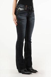 Rock Revival Women's Jesika B202 Boot Cut Jeans (Dark Blue) RP3108B202-25
