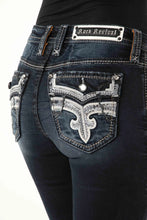 Load image into Gallery viewer, Rock Revival Women&#39;s Jesika B202 Boot Cut Jeans (Dark Blue) RP3108B202-25