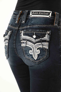 Rock Revival Women's Jesika B202 Boot Cut Jeans (Dark Blue) RP3108B202-25