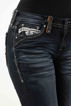 Load image into Gallery viewer, Rock Revival Women&#39;s Jesika B202 Boot Cut Jeans (Dark Blue) RP3108B202-25