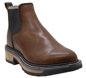 Silverton Rudy All Leather Round Toe Short Work Boots (Brown)