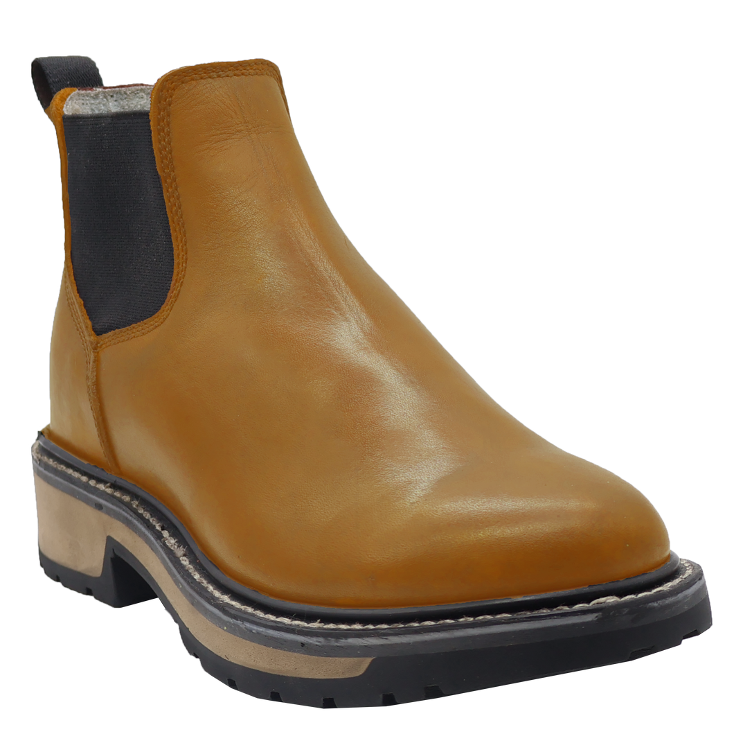 Silverton Rudy All Leather Round Toe Short Work Boots (Honey)