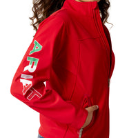 Load image into Gallery viewer, Ariat Womens New Team Mexico Red Softshell Jacket - 10033526