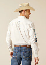 Load image into Gallery viewer, Ariat Men&#39;s Team Logo Twill Classic Fit Button Down Shirt (White) 10051337