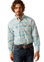 Load image into Gallery viewer, Ariat Men&#39;s Gorman Aztec Print Shirt (Turquoise) 10054640