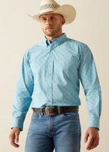 Load image into Gallery viewer, Ariat Men&#39;s Garmon Longsleeve Classic Fit Shirt (Turquoise) 10054645