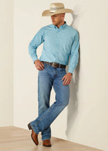 Load image into Gallery viewer, Ariat Men&#39;s Garmon Longsleeve Classic Fit Shirt (Turquoise) 10054645