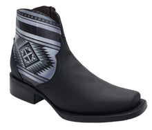 Load image into Gallery viewer, Silverton Shania All Leather Square Toe Short Boots (Black)