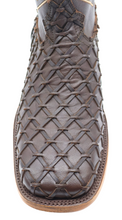 Load image into Gallery viewer, Silverton Tucxon All Leather Wide Square Toe Boots (Brown/Brown)