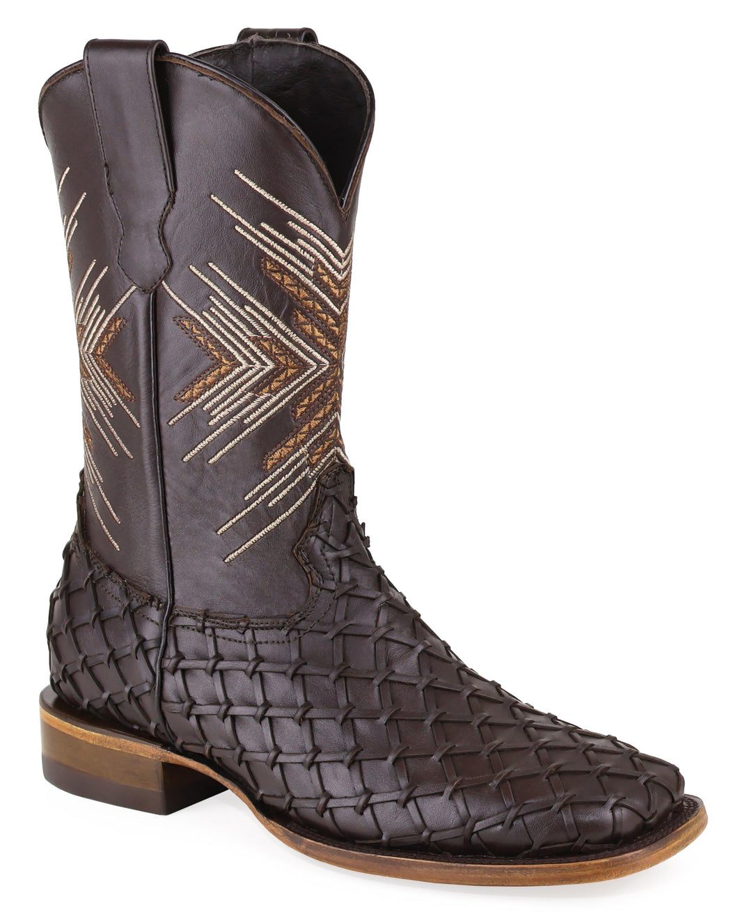 Silverton Tucxon All Leather Wide Square Toe Boots (Brown/Brown)