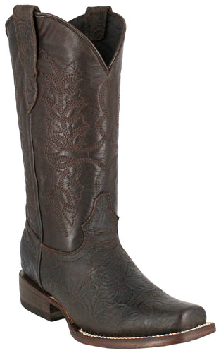 Silverton Andrea All Leather Square Toe Boots (Brown)