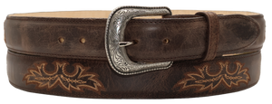 Silverton Charlie All Leather Western Belt (Brown)