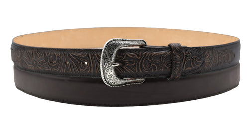 SIlverton Nelly All Leather Wester Belt (Brown)