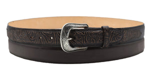 SIlverton Nelly All Leather Wester Belt (Brown)