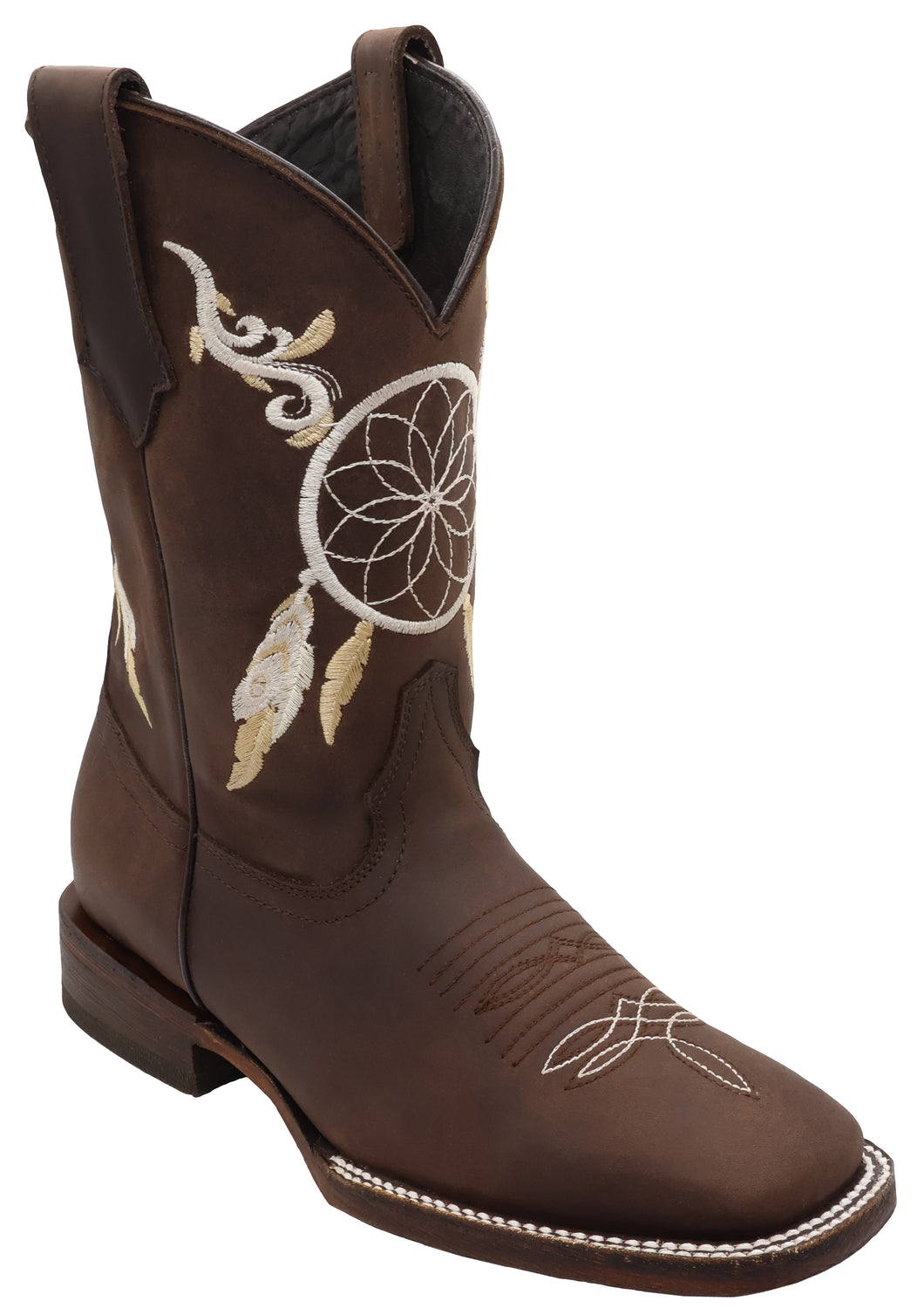 Silverton Dreamcatcher All Leather Wide Square Toe Boots (Choco)