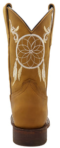 Silverton Dreamcatcher All Leather Wide Square Toe Boots (Honey)