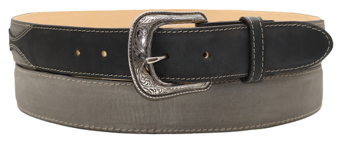 Silverton Arrow All Leather Western Belt (Black Grey)