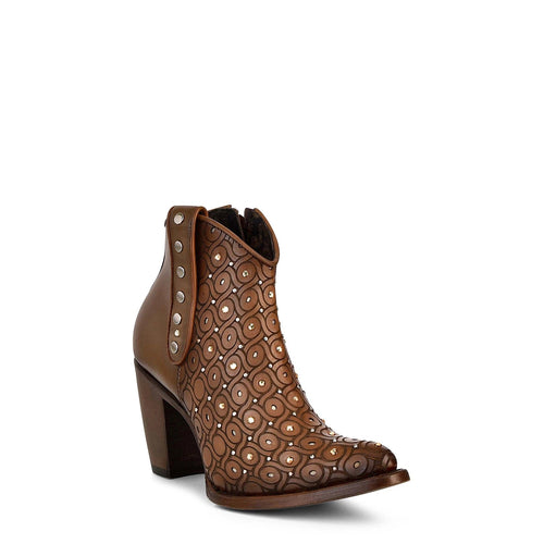 CUADRA Ladies Maple Laser & Crystals & Studs Round Toe – CU481