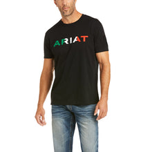 Load image into Gallery viewer, Ariat Men&#39;s Viva Mexico Screen Print Logo Black Shirt 10036630