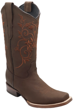 Load image into Gallery viewer, Silverton Jennifer All Leather Square Toe Boots (Brown)