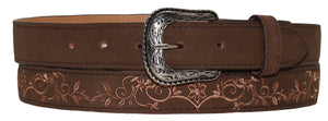 Silverton Jennifer All Leather Western Kid Belt (Brown)