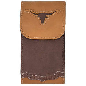 Silverton All Leather Longhorn Cell Holster (Brown/Tobacco)