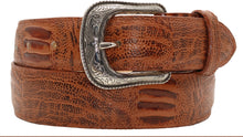 Load image into Gallery viewer, Silverton Ostrich Leg Print Leather Belt (Shedron)