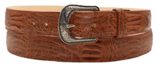 Load image into Gallery viewer, Silverton Ostrich Leg Print Leather Belt (Shedron)