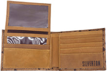 Load image into Gallery viewer, Silverton All Leather Ostrich Print Bi-Fold Wallet (Honey)