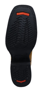 Silverton Carson Genuine Leather Wide Square Toe Boots (Brown)