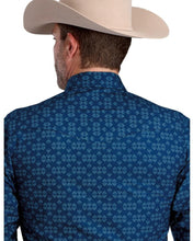 Load image into Gallery viewer, Roper Men&#39;s Snap L/S Diamond Western Shirt (Blue) 03-001-0064-0247