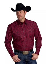 Load image into Gallery viewer, Roper Men&#39;s Western Shirt Long Sleeve Paisley (Wine) 03-001-0225-1012 WI