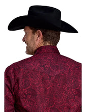 Load image into Gallery viewer, Roper Men&#39;s Western Shirt Long Sleeve Paisley (Wine) 03-001-0225-1012 WI