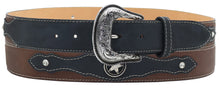Load image into Gallery viewer, Silverton Concho Star All Leather Western Belt (Black/Brown)