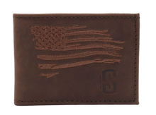 Load image into Gallery viewer, Silverton All Leather Patriot Bi-Fold Wallet (Brown)