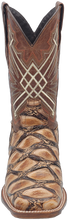 Load image into Gallery viewer, Silverton Pirarucu Print Leather Wide Square Toe Boots (Beige)