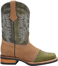 Load image into Gallery viewer, Silverton Carson Genuine Leather Wide Square Toe Boots (Olive)