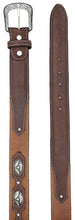 Load image into Gallery viewer, Silverton Concho Longhorn All Leather Belt (Brown/Tobacco)