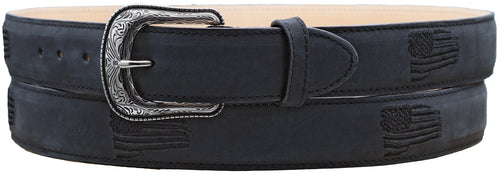 Silverton Patriot All Leather Western Belt (Black)