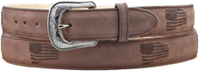 Load image into Gallery viewer, Silverton Patriot All Leather Western Belt (Brown)